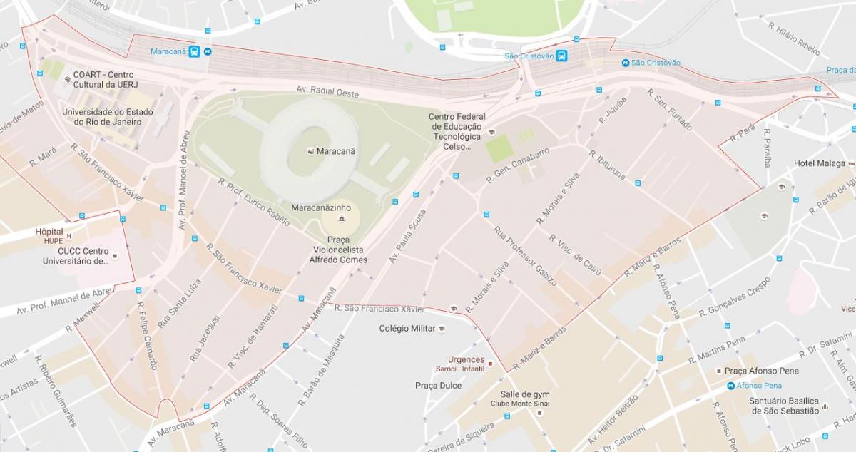 Mapę bairro Maracana