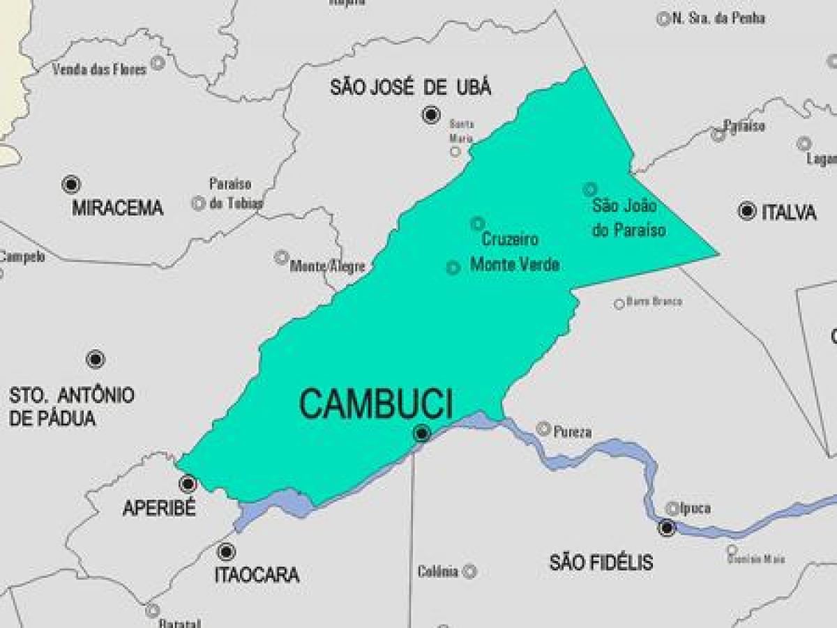 Mapa gminy Cambuci