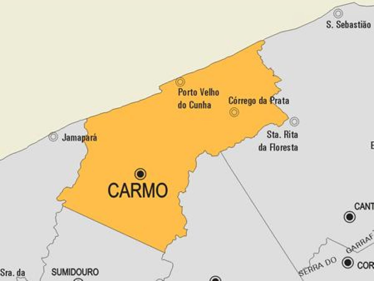Mapa gminy Cardoso Moreira