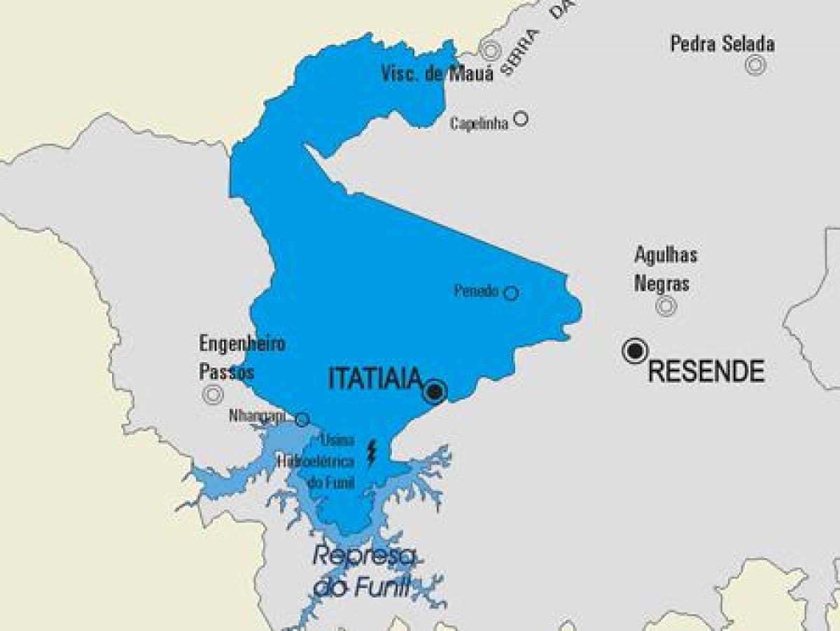 Mapa gminy Itatiaia