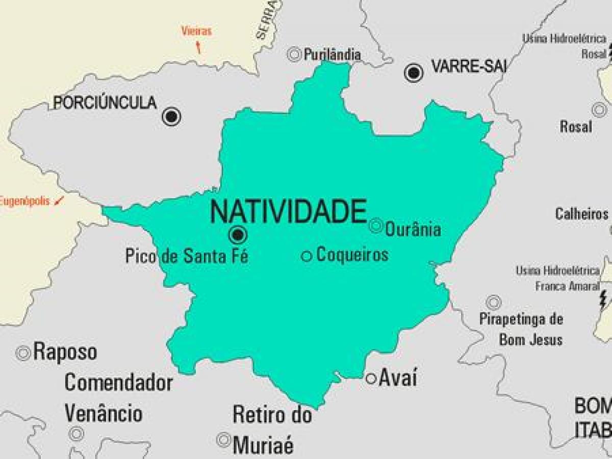 Mapa gminy Natiwidade