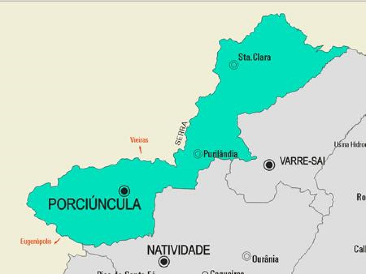 Mapa gminy Porciúncula