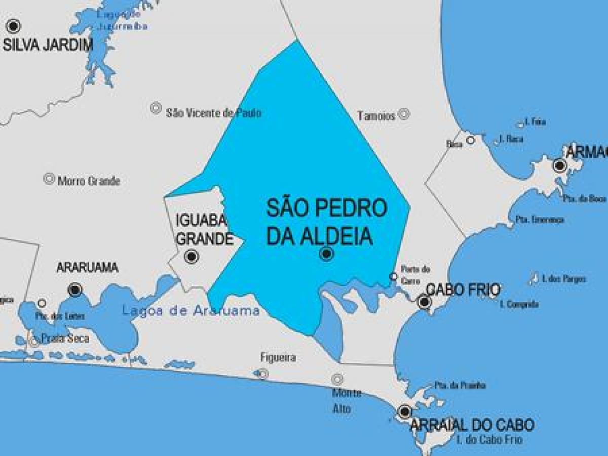Mapa San Pedro-tak-Алдея gmina