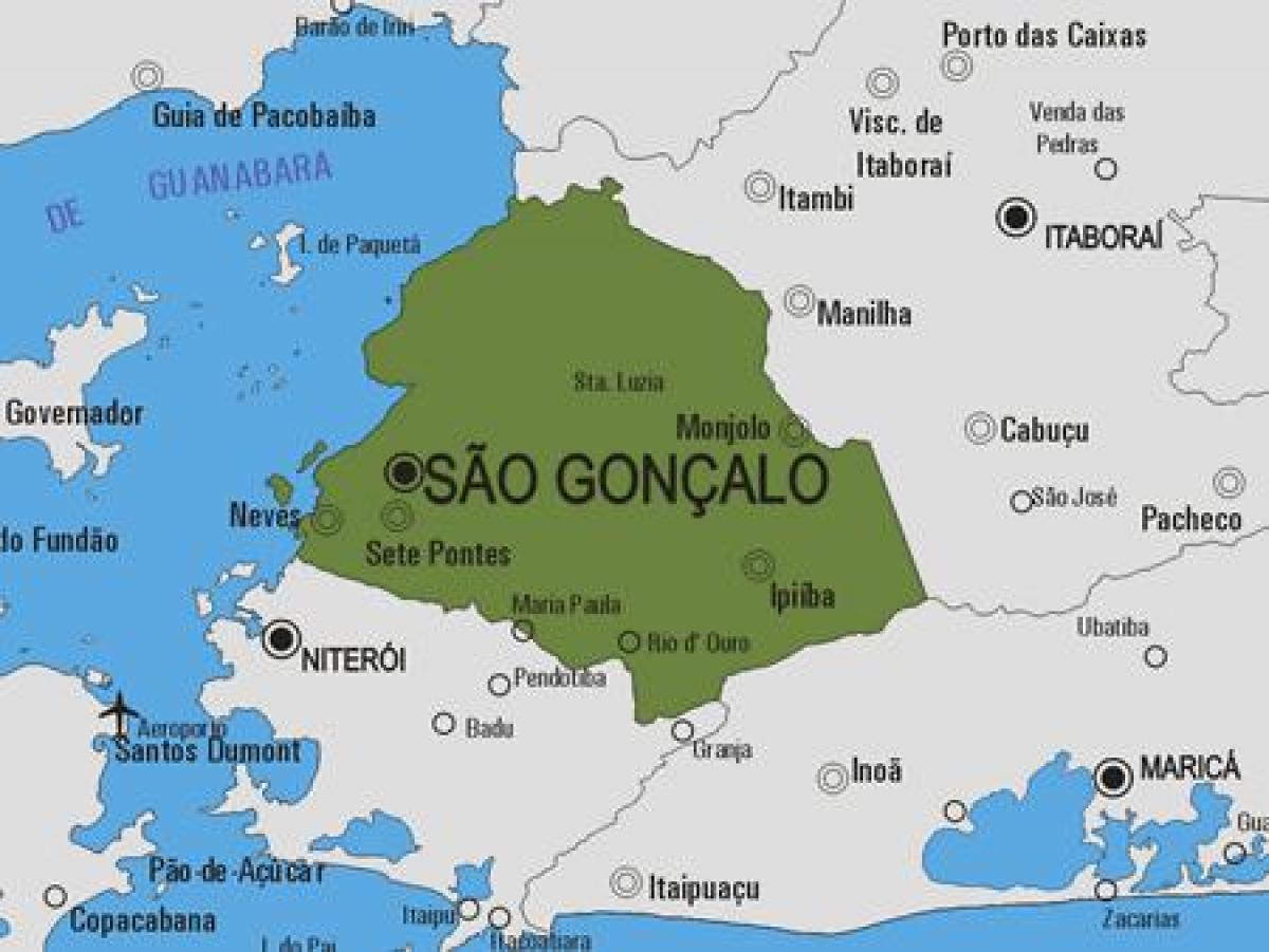 Mapa gminy San Гонсалу