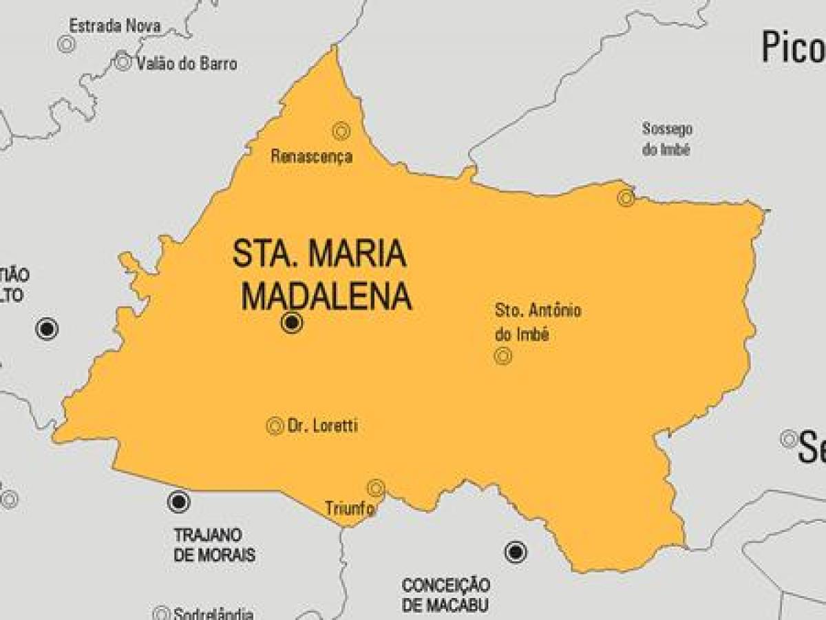 Mapa gminy Santa Maria Madalena