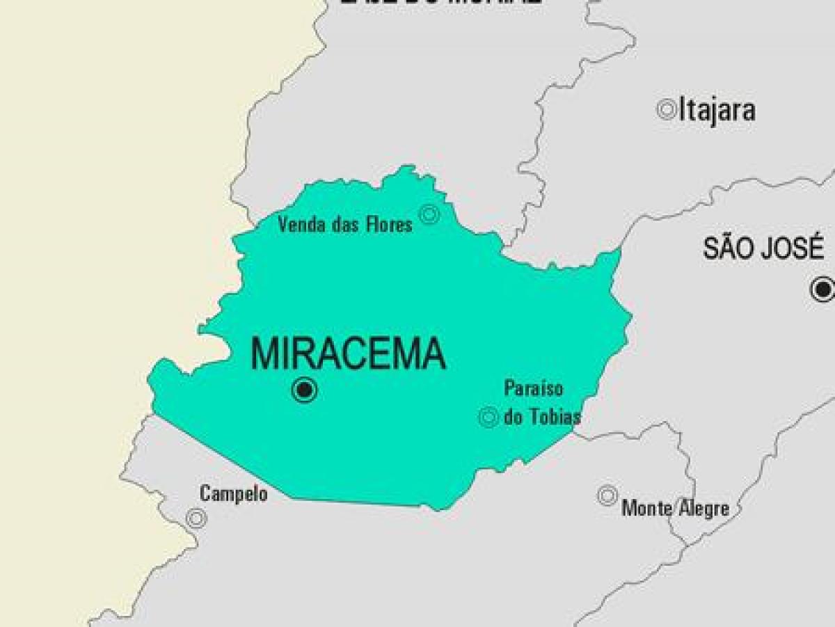 Mapa gminy Мирасема