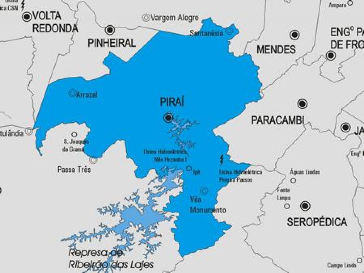 Mapa gminy Пираи