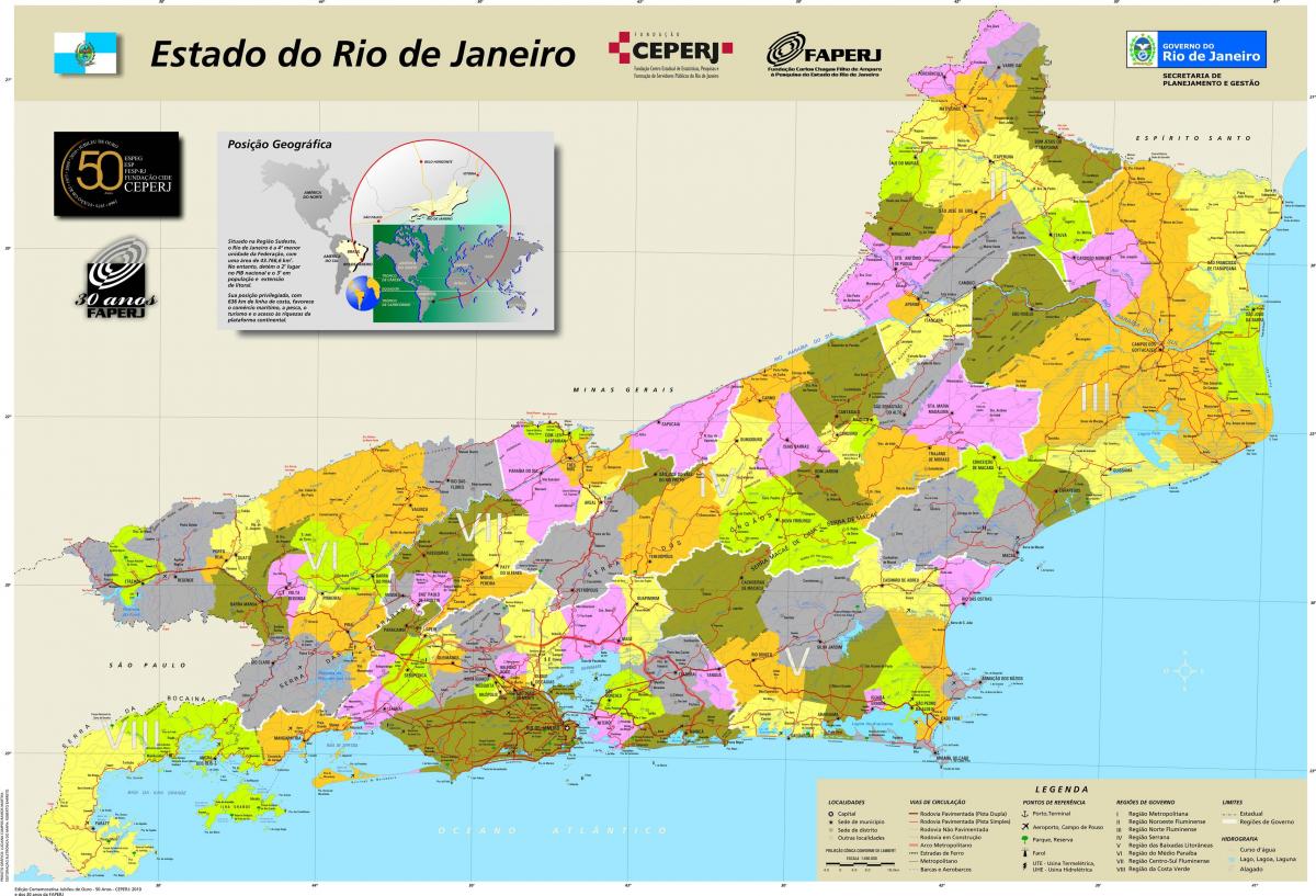 Mapa gmin w Rio de Janeiro
