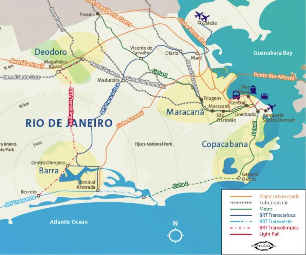 Mapa Rio de Janeiro lotnisk