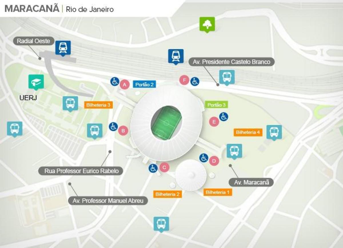 Mapę stadionu Maracana