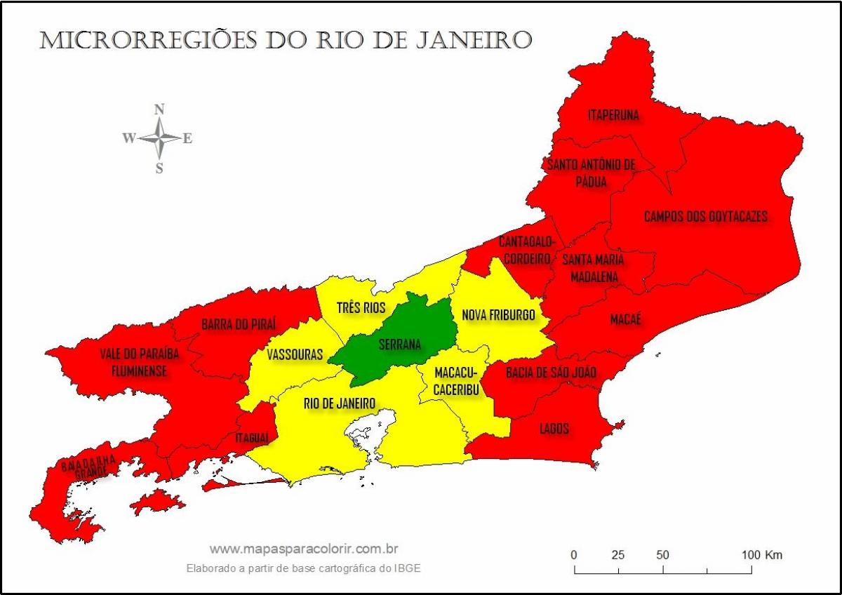 Mapa mikro-dzielnic Rio de Janeiro