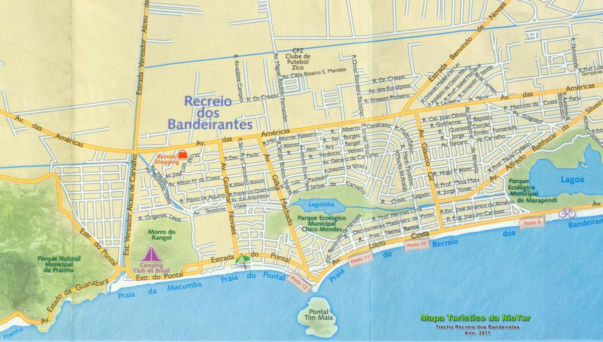 Mapa plaży Recreio