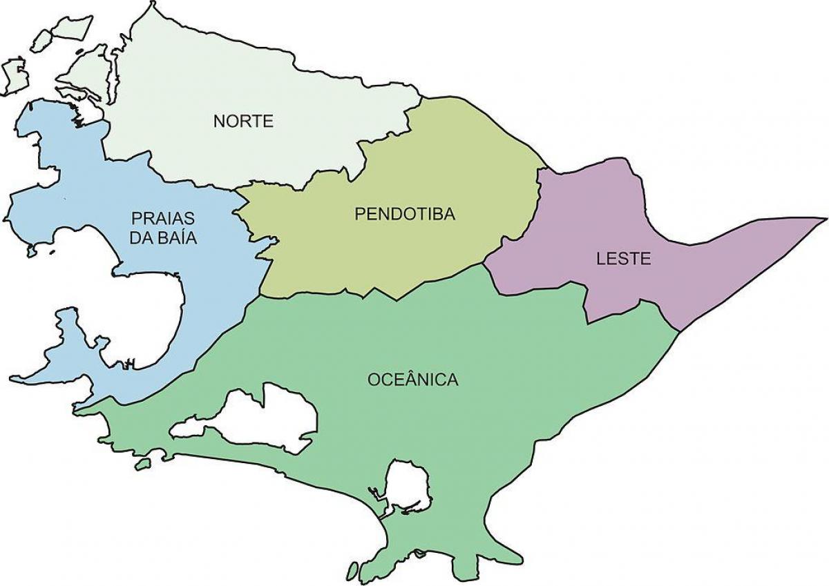 Mapa regionów Niteroi