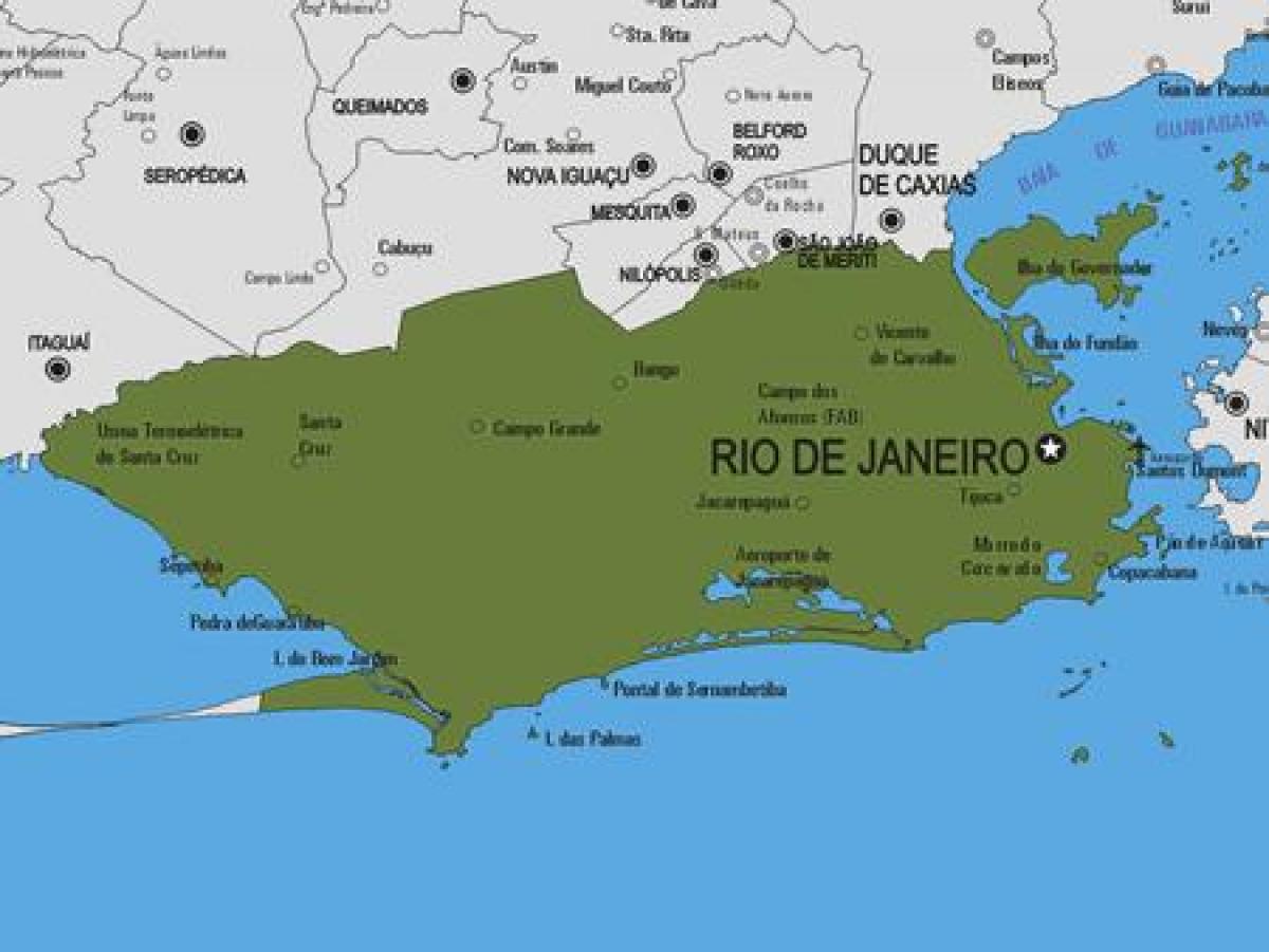 Mapa gminy Rio Bonito