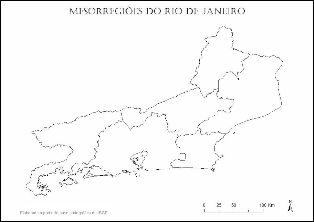 Mapa Rio de Janeiro dziewice