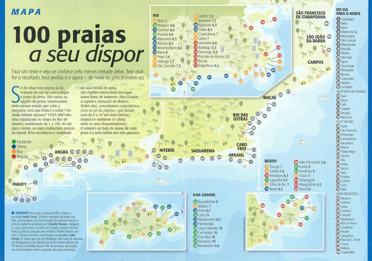 Mapa Rio de Janeiro plaże