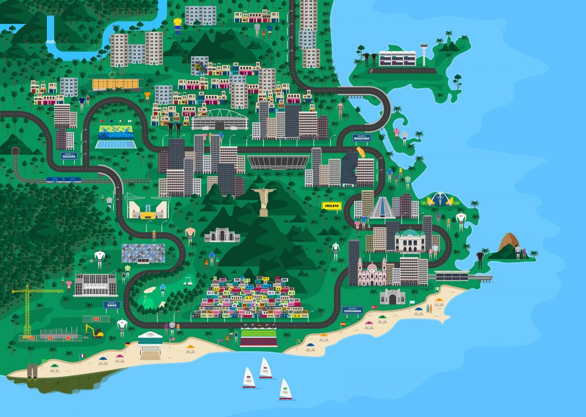 Mapa Rio de Janeiro projekt