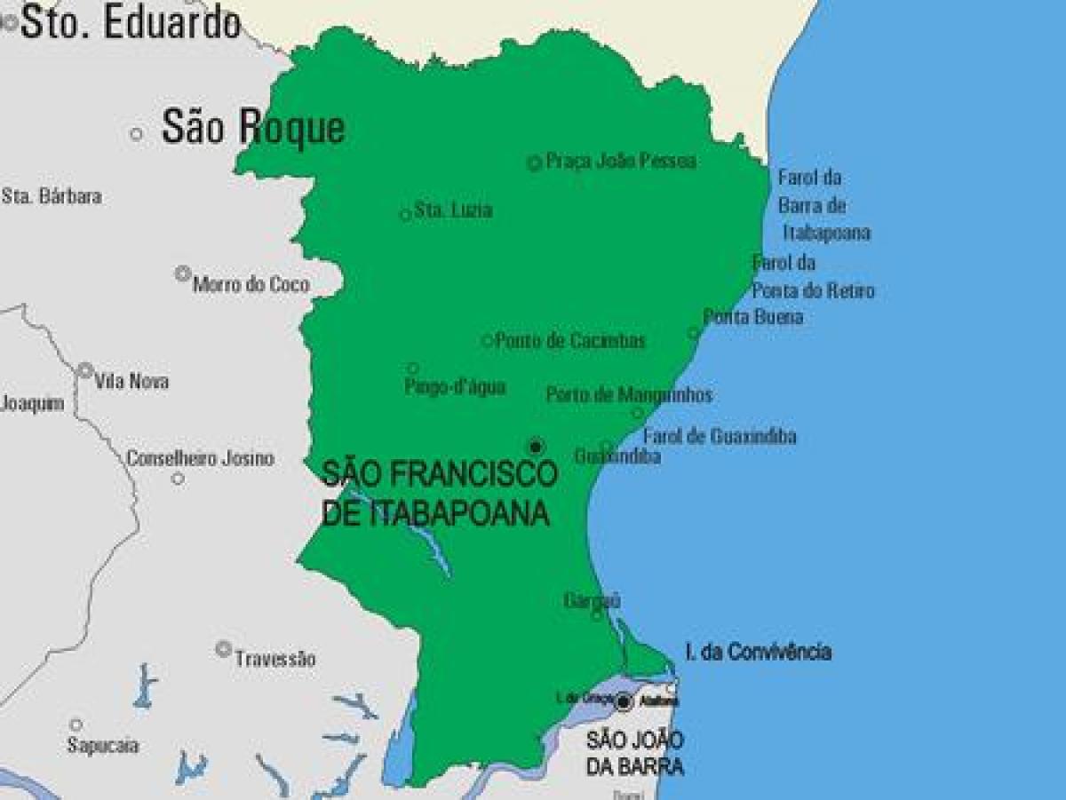 Mapa gminy São Fidélis