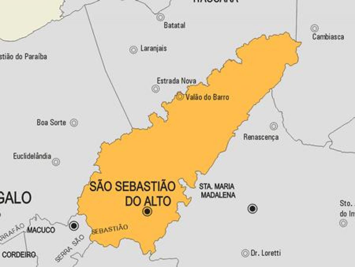 Mapa San Sebastian-DU gminy Alto