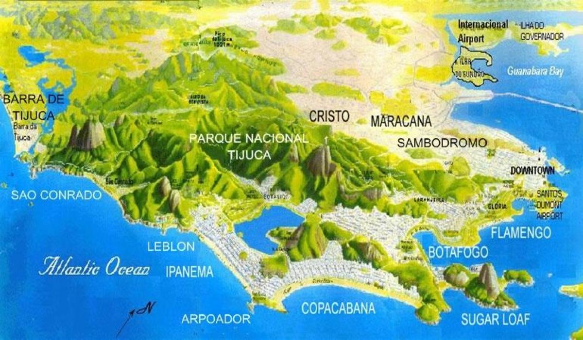 Mapa plaży San Конрадо