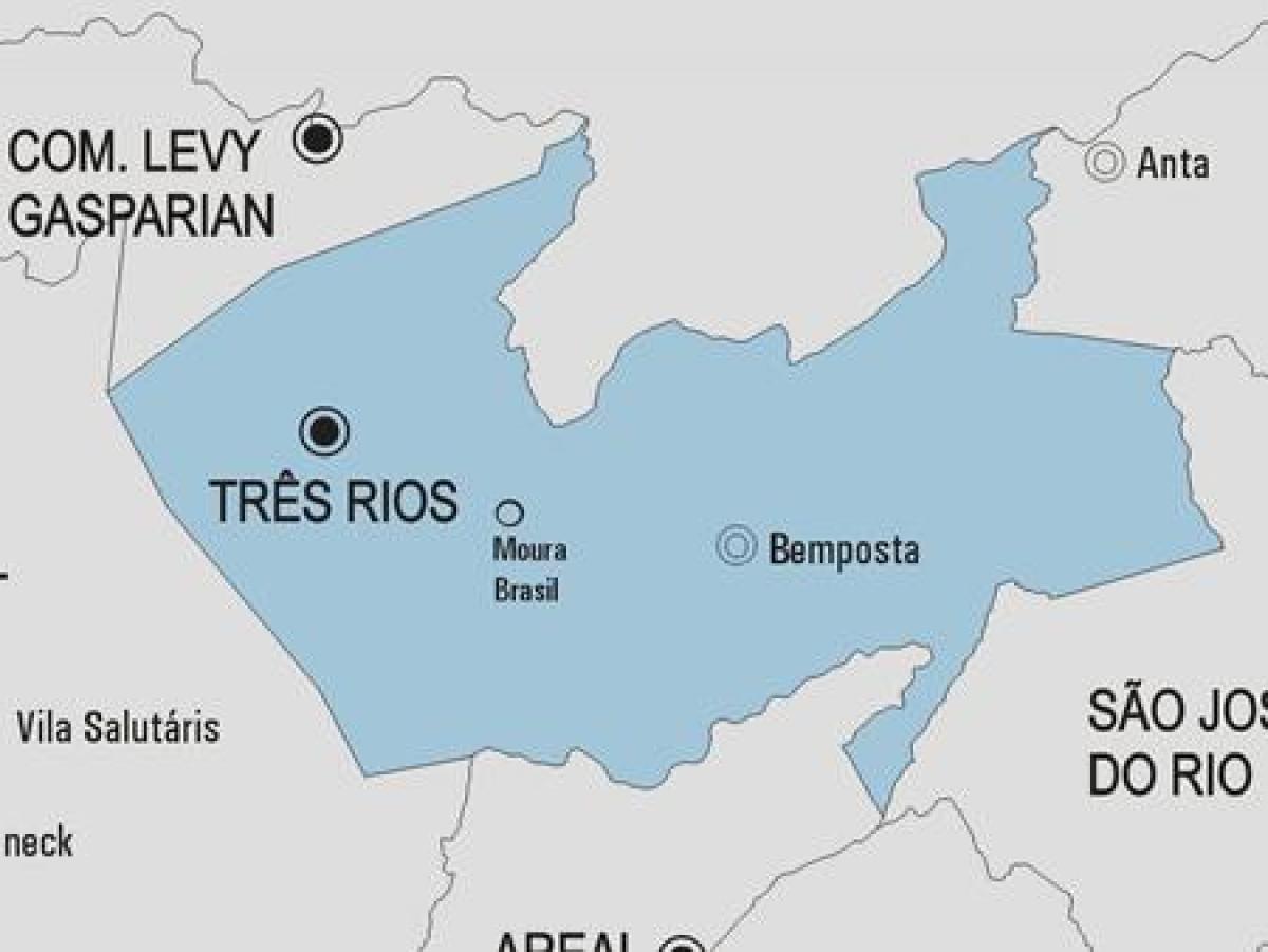 Mapa Tres Rios gmina