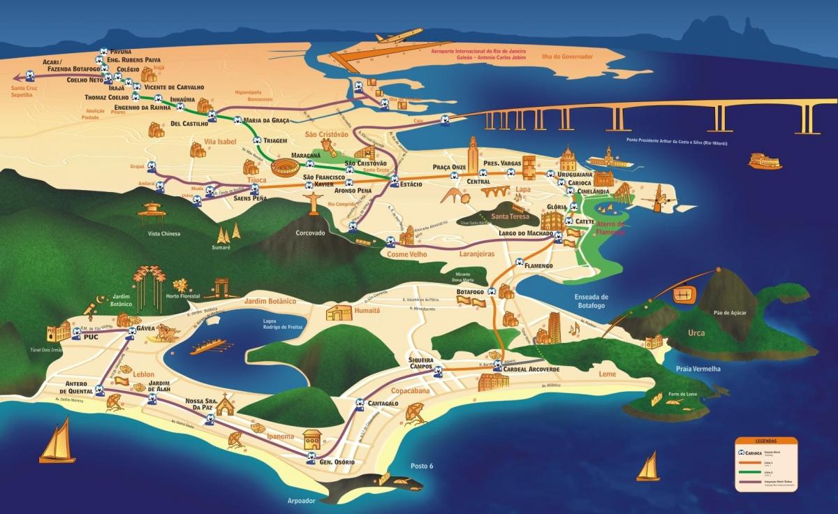 Mapa Rio-zabytki
