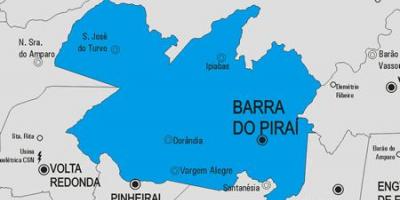 Mapa Barra do Пираи gmina