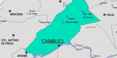 Mapa gminy Cambuci