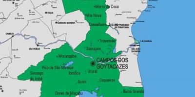 Mapa gminy Carapebus