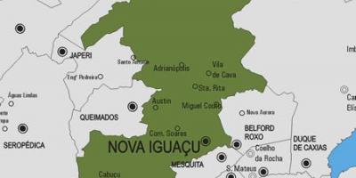 Mapa gminy Nova Iguacu