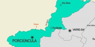 Mapa gminy Porciúncula
