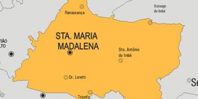 Mapa gminy Santa Maria Madalena