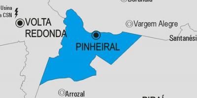 Mapa gminy Пиньейрал