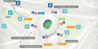 Mapę stadionu Maracana