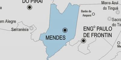 Mapa gminy Mendes