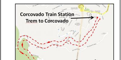 Mapa pociągi Corcovado