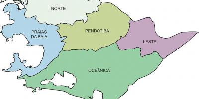 Mapa regionów Niteroi
