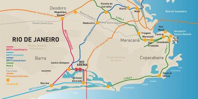 Mapa Rio położenie Areny