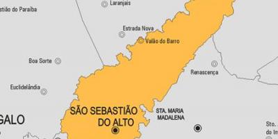 Mapa San Sebastian-DU gminy Alto