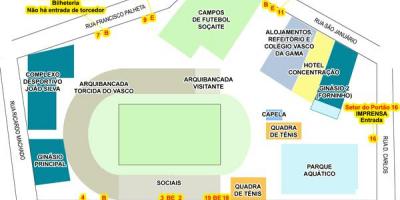 Mapa San stadion Januário