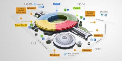 Mapę stadionu Maracanã