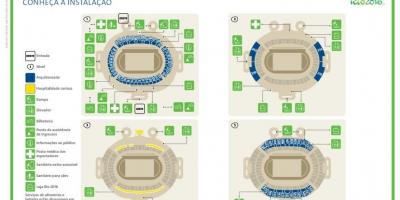 Mapę stadionu Olimpijskiego w Rio de Janeiro