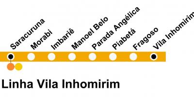 Mapa SuperVia - linia Inhomirim Vila