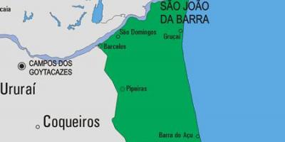 Mapa São João da Barra gmina