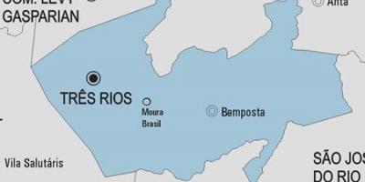 Mapa Tres Rios gmina