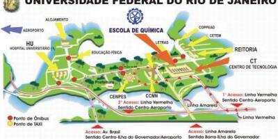 Kartę z uniwersytetu federalnego w Rio de Janeiro