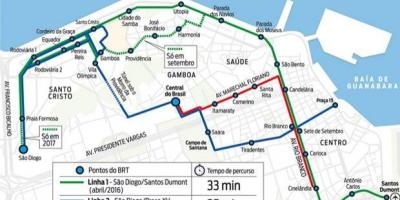 Mapa ВЛТ Rio de Janeiro - linia 1