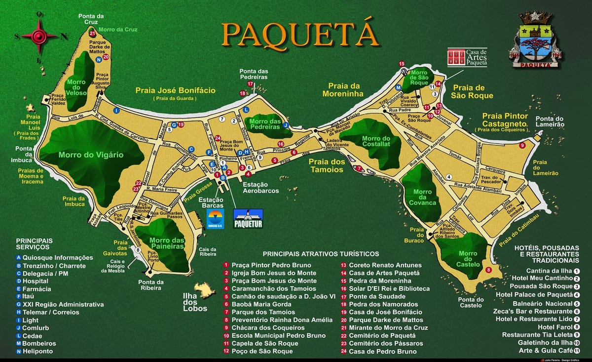 Mapa Île-de-Paquetá
