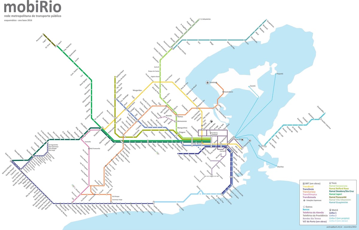 Mapa łodzi Rio de Janeiro