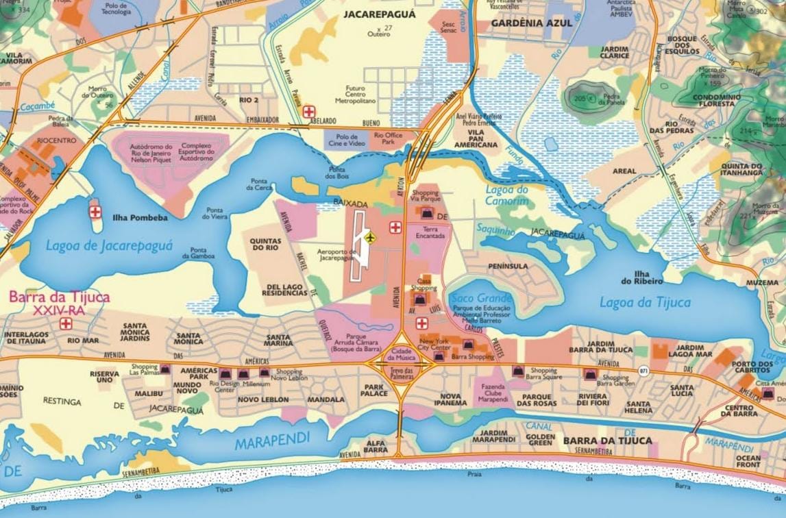 Mapa lotnisko Жакарепагве